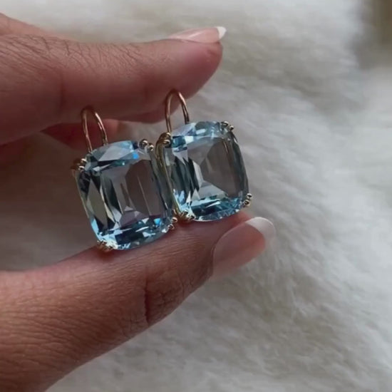 Yellow gold-Blue Topaz