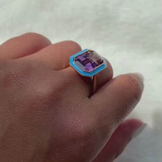 Amethyst with Turquoise