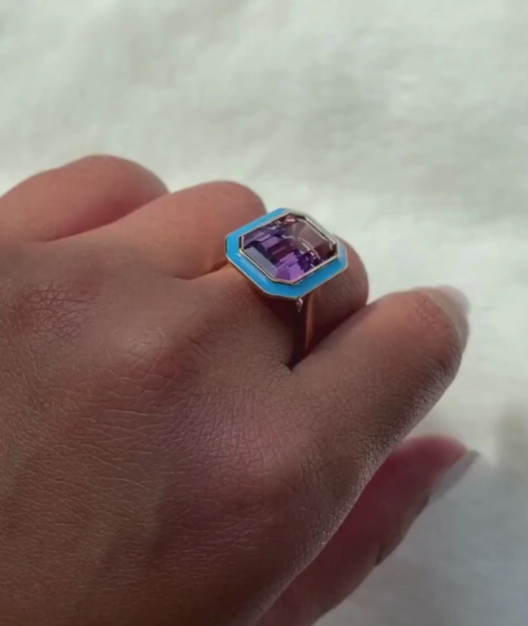 Amethyst with Turquoise