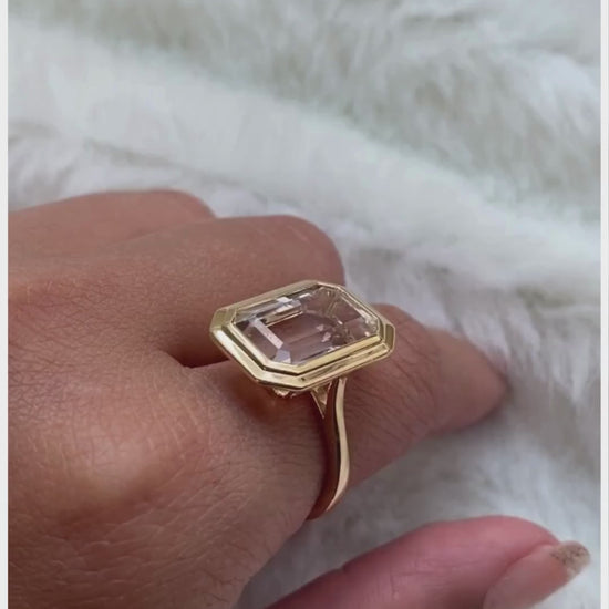 Yellow gold-Rock Crystal