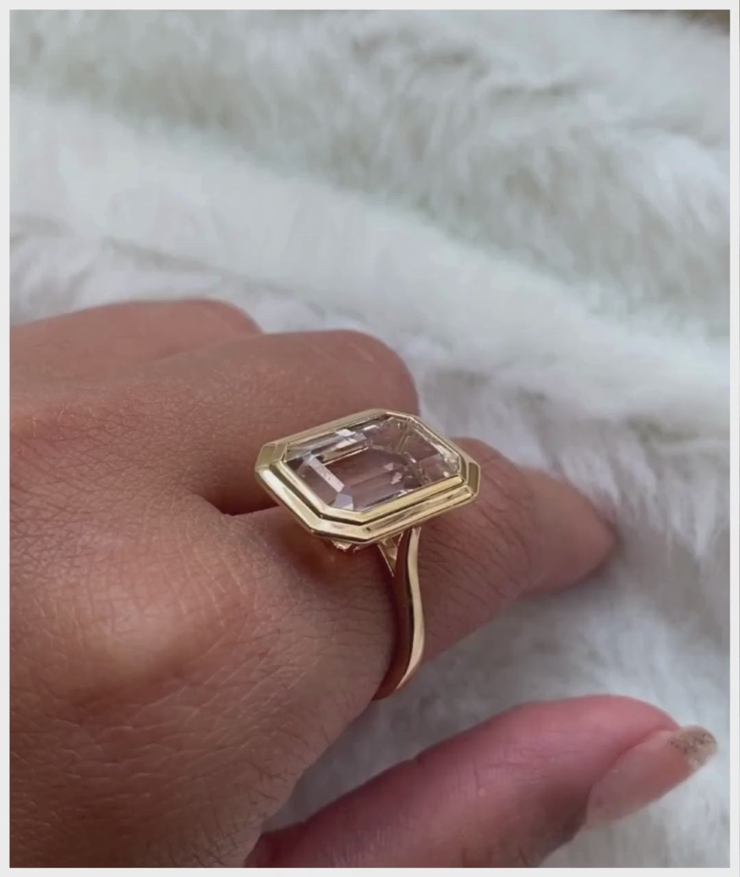 Yellow gold-Rock Crystal