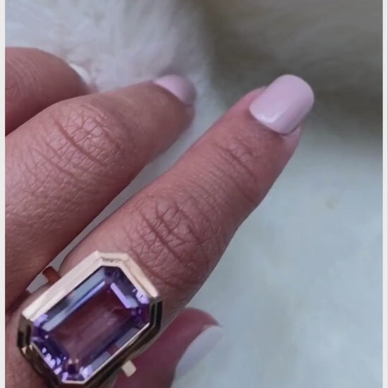 Rose gold-Lavender Amethyst