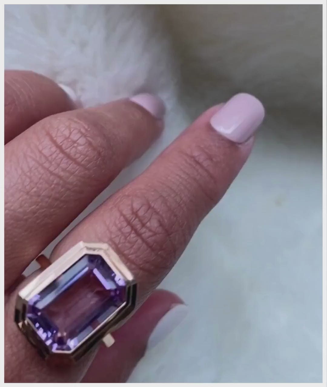 Rose gold-Lavender Amethyst