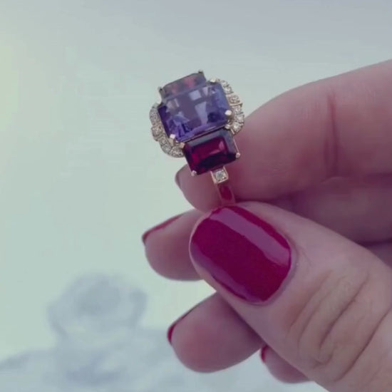 Amethyst with Garnet