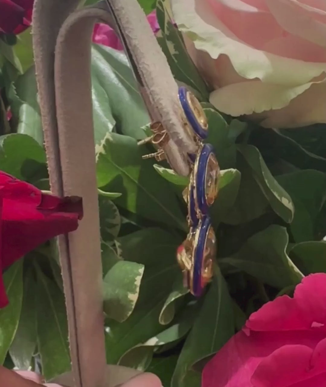 Yellow gold-Citrine with Lapis