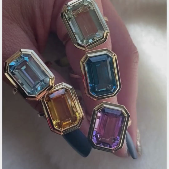 Yellow gold-Amethyst