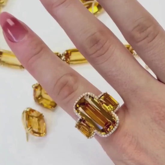 Yellow gold-Citrine