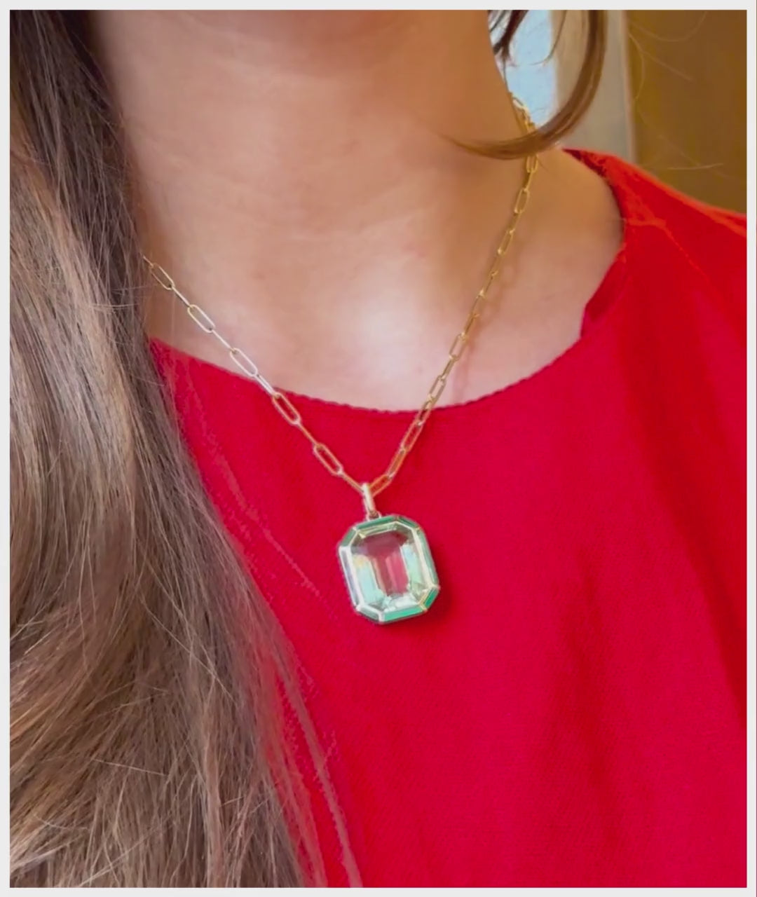 Yellow gold-Prasiolite with Malachite