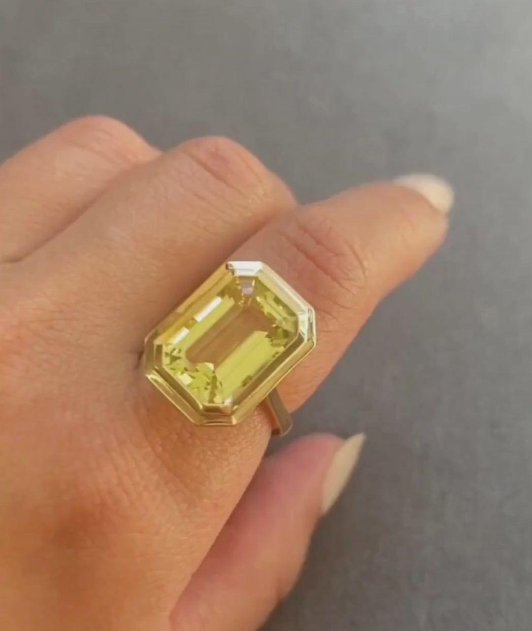 Yellow gold-Lemon Quartz