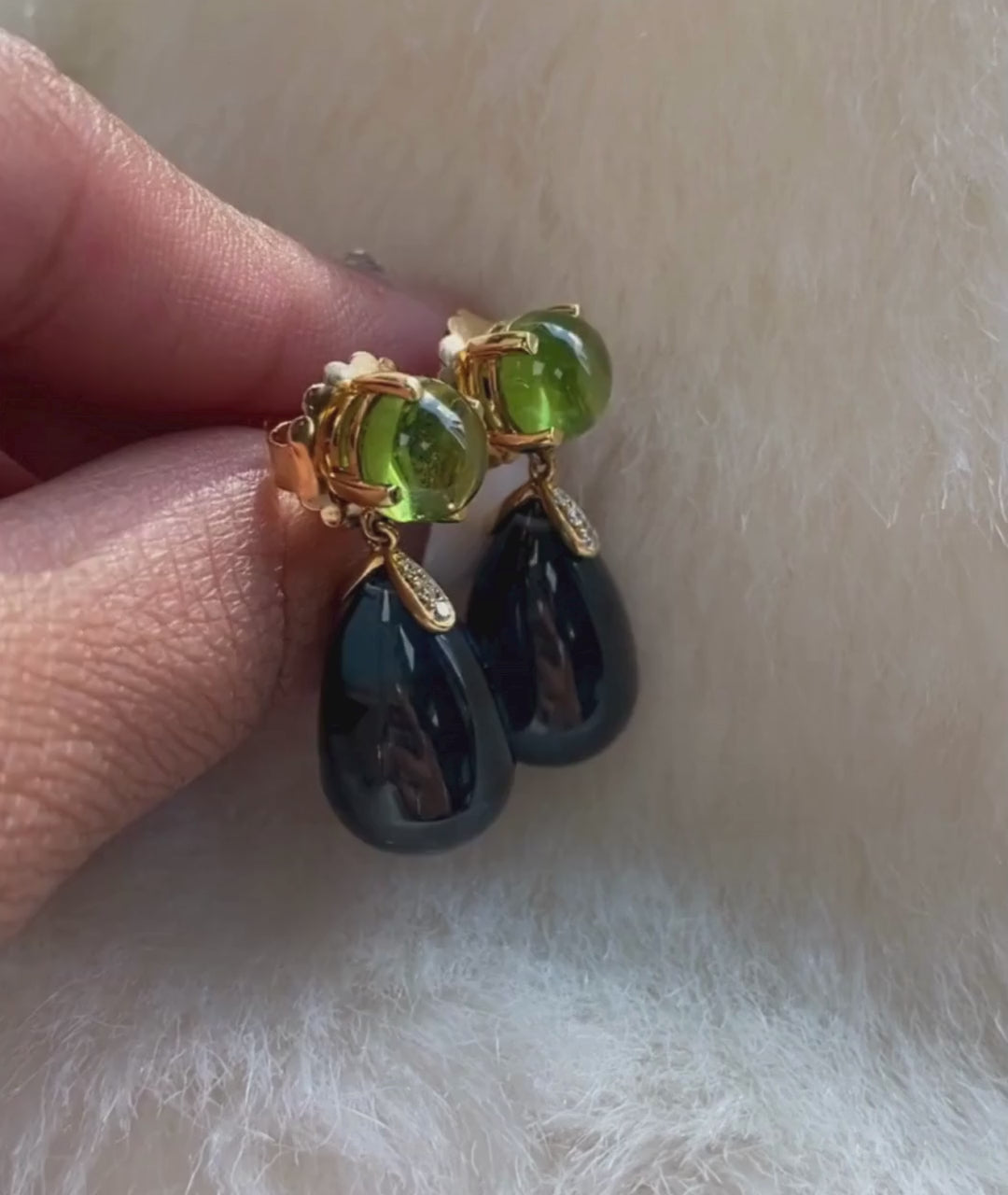 London Blue Topaz with Peridot