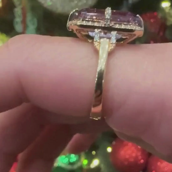 Rose gold-Lavender Amethyst