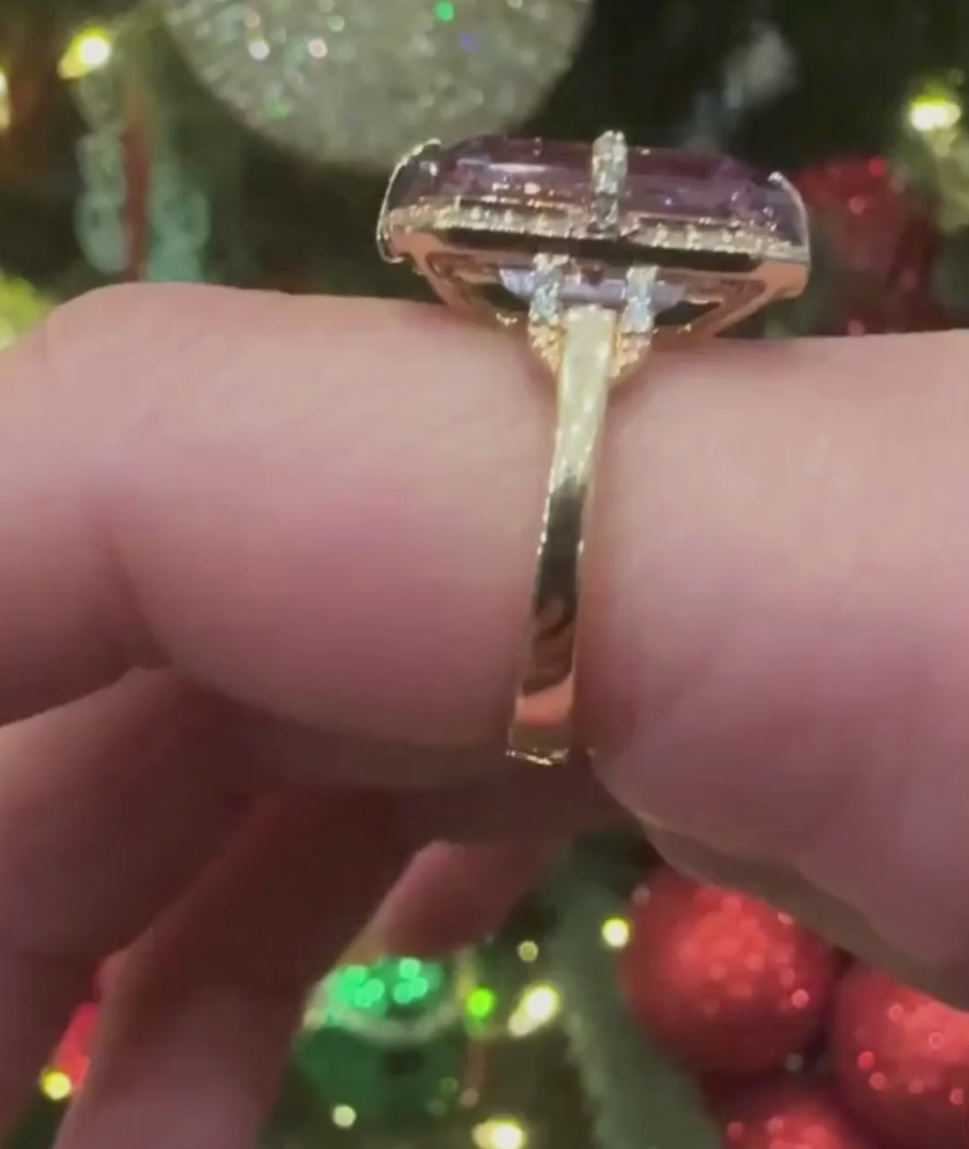 Rose gold-Lavender Amethyst