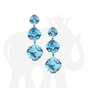 Blue Topaz Cushion Earrings