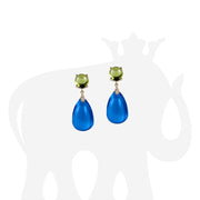 London Blue Topaz & Peridot Drop Earrings