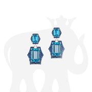 Blue Topaz and Blue Sapphire Earrings